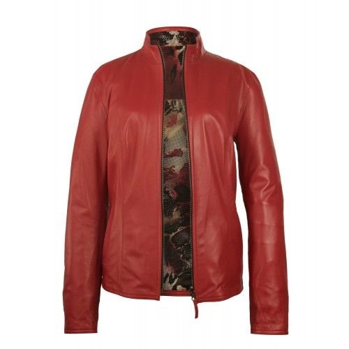 Short reversible leather jacket with zip Zerimar - 5