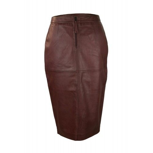 Midi leather piped skirt Zerimar - 5