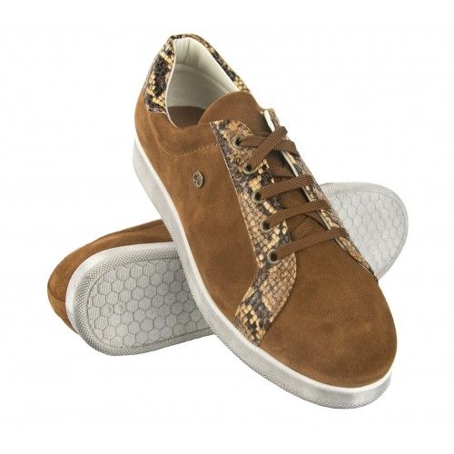 Python print colored leather sneakers Zerimar - 5