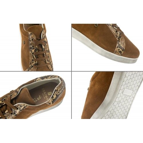 Python print colored leather sneakers Zerimar - 5