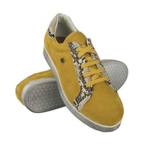 Python print colored leather sneakers Zerimar - 1