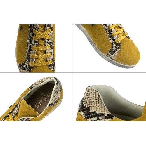 Python print colored leather sneakers Zerimar - 2