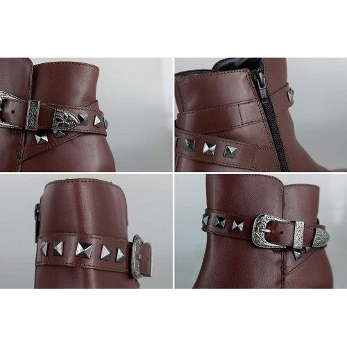 Ankle boots with wide heel and buckle on the ankle Zerimar - 1