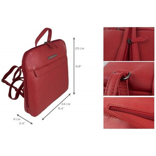Leather Backpack, Vintage Backpack, Leather Retro Backpack 2 Zerimar - 1