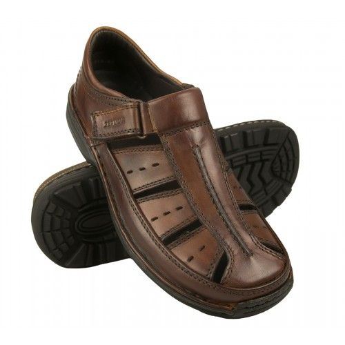 Closed leather trekking sandals for men Zerimar - 12