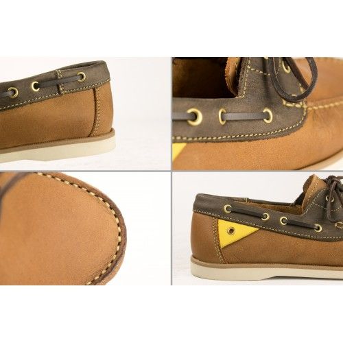 Leather Boat Shoes for Men, Leather Nautical Shoes Men, Loafers Men 8 Zerimar - 1