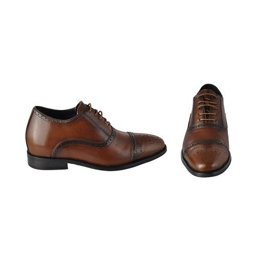 Men Leather Shoes, Elevator Shoes 2,7 in, Elegant Shoes for Men 28 Zerimar - 2