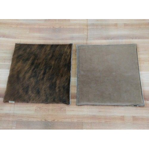 Cowhide Cushion, 13x13 in, Leather Cushion Covers, Bedroom Cushions 6 Zerimar - 2