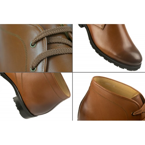 Gradient leather ankle boots with rises that increase 7 cm Zerimar - 1