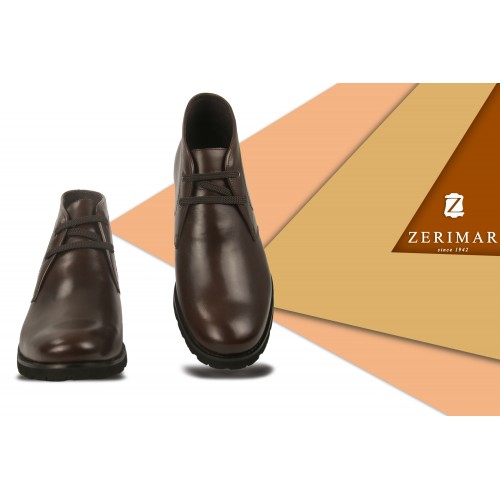 Men Leather Boots, Elevator Shoes 2,7 in, Casual Boots for Men Zerimar - 1