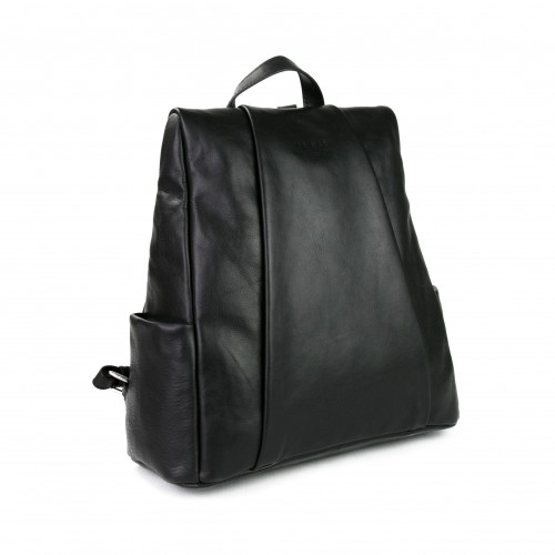 Natural leather backpack with anti-theft back closure Zerimar - 15