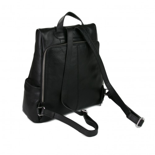 Natural leather backpack with anti-theft back closure Zerimar - 15