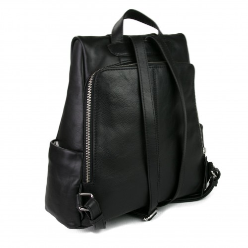 Natural leather backpack with anti-theft back closure Zerimar - 15