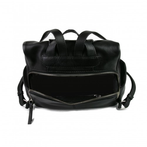 Natural leather backpack with anti-theft back closure Zerimar - 15