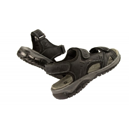 STONE leather sandals with velcro closure Zerimar - 3