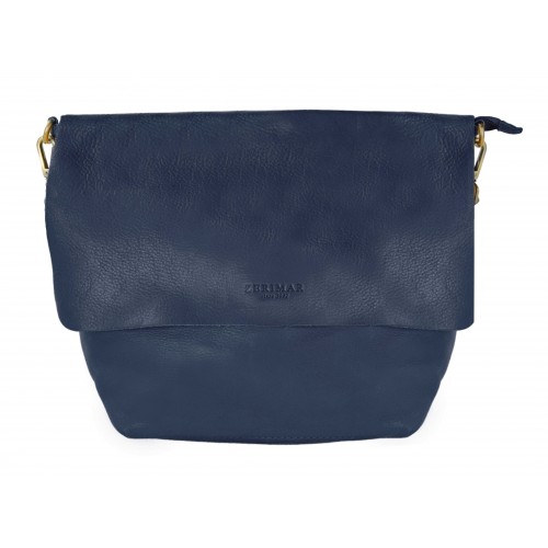 Shoulder bag with flap and...