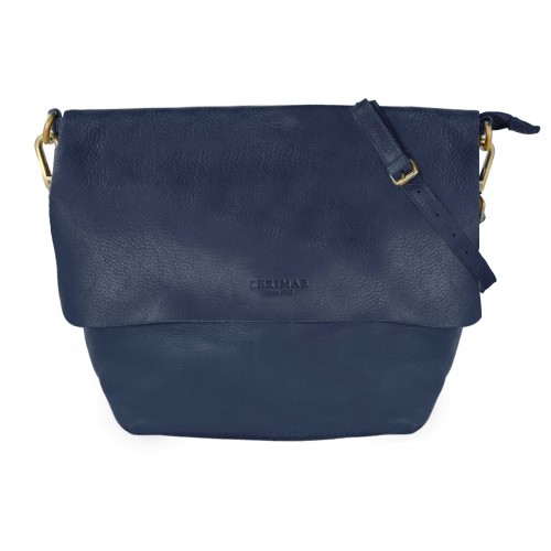 Shoulder bag with flap and...